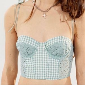 Urban Uo Sweet On You Gingham Bustier Top